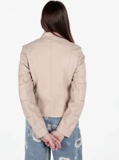 Solada Giacca in ecopelle da donna con zip