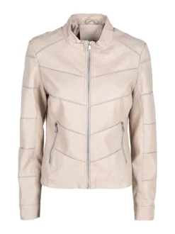 Solada Giacca in ecopelle da donna con zip