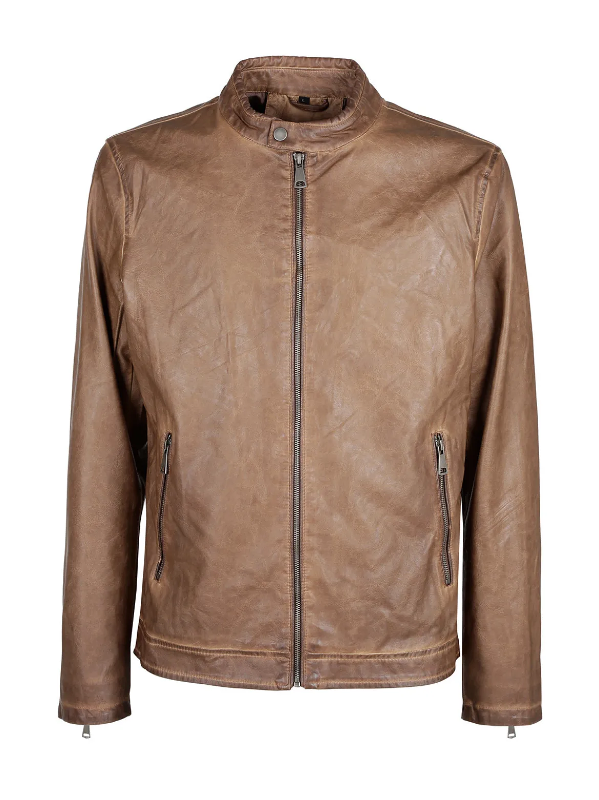 Solada Giacca in ecopelle da uomo con zip