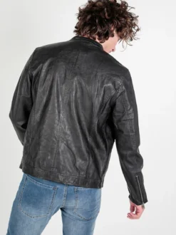 Solada Giacca in ecopelle da uomo con zip