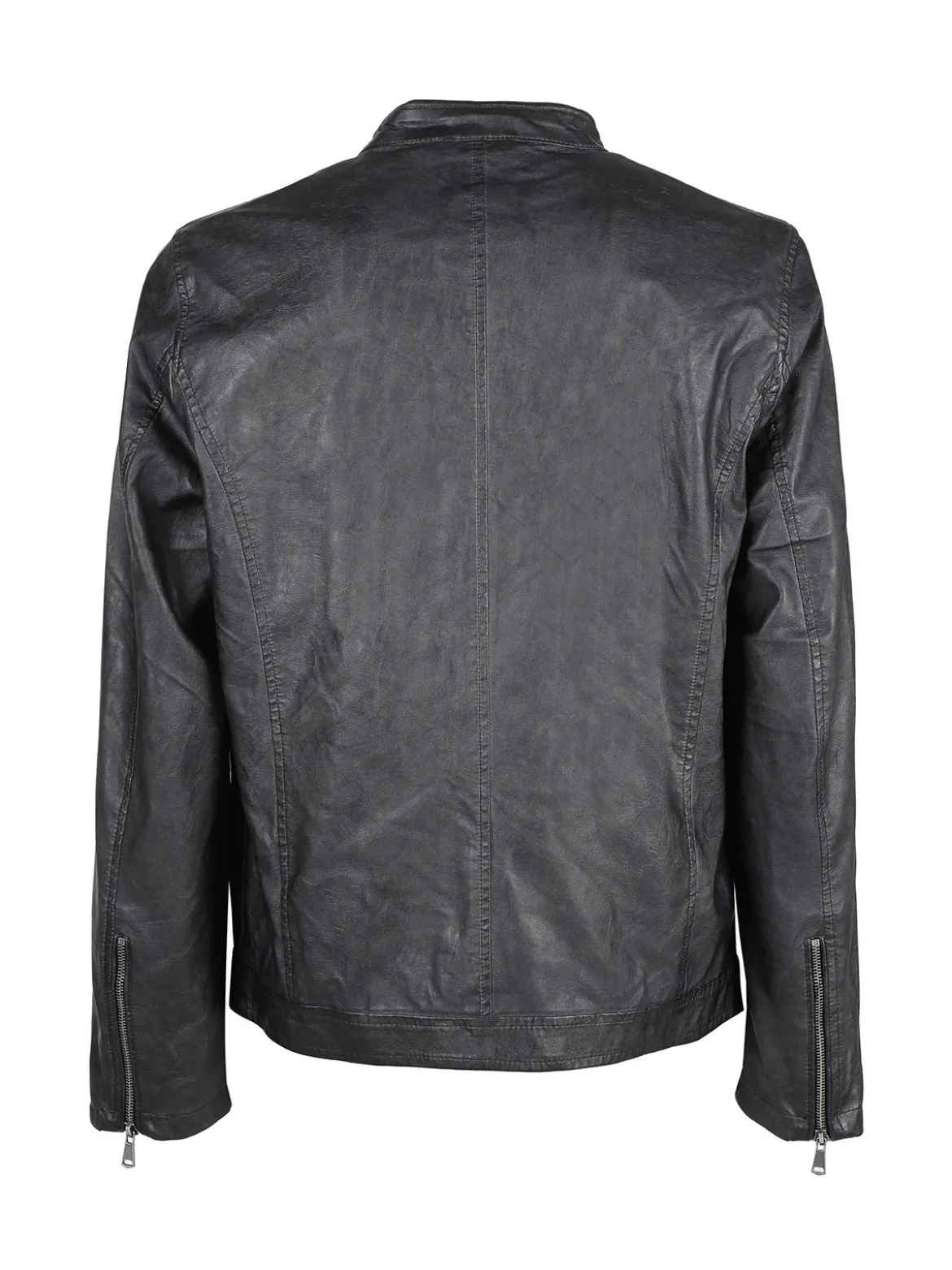 Solada Giacca in ecopelle da uomo con zip