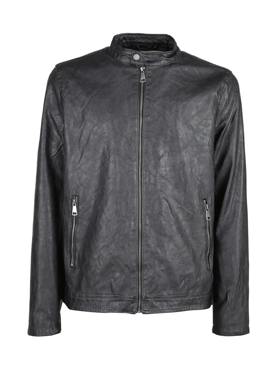 Solada Giacca in ecopelle da uomo con zip