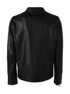 Solada Giacca in ecopelle da uomo con zip - nero