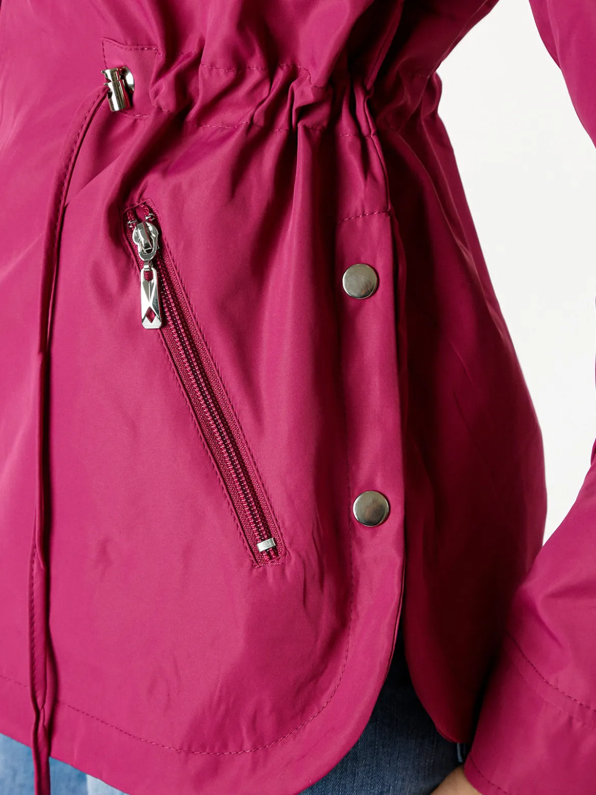 Solada Giacca leggera da donna con cappuccio e zip - porpora