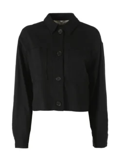 Solada Giacca oversize da donna in misto cotone e lino - nero