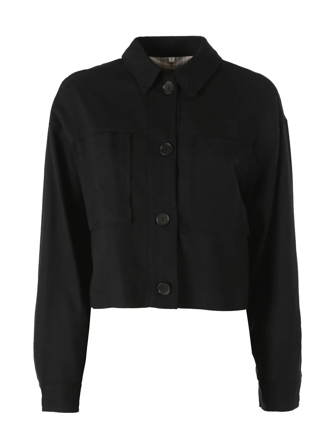Solada Giacca oversize da donna in misto cotone e lino - nero