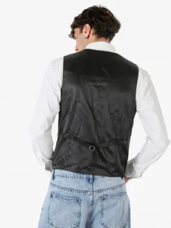 Solada Gilet classico da uomo con chiusura a doppiopetto - nero