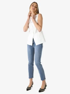 Solada Gilet donna con bottoni - bianco