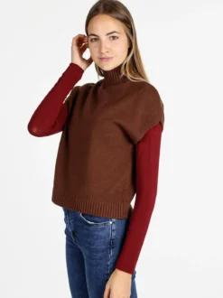 Solada Gilet donna dolcevita in maglia - mro