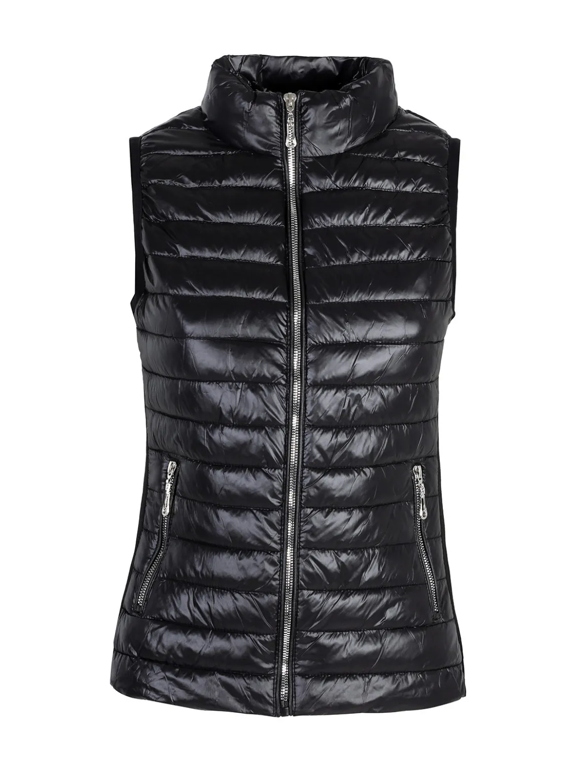 Solada Gilet donna imbottito con chiusura zip - nero