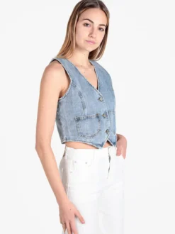 Solada Gilet donna in jeans