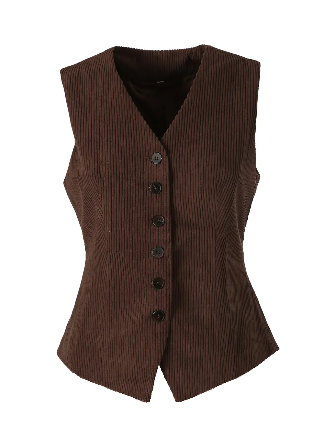 Solada Gilet donna in velluto a coste - moro