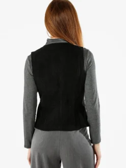 Solada Gilet donna in velluto a coste - nero