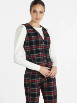 Solada Gilet donna scozzese