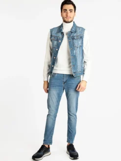 Solada Gilet in jeans da uomo