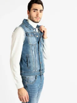 Solada Gilet in jeans da uomo
