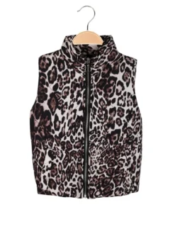 Solada Gilet maculato da bambina con zip