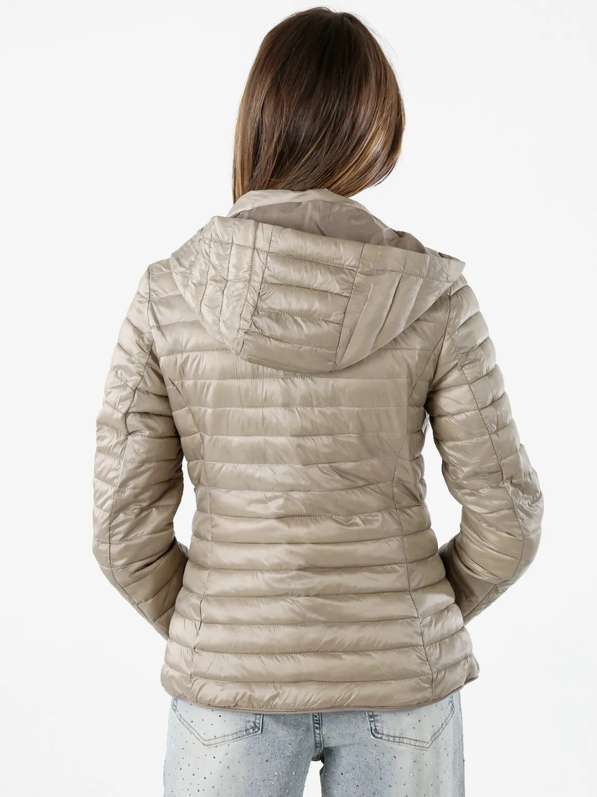 Solada Giubbino donna 100 grammi reversibile con cappuccio - beige