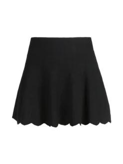 Solada Gonna corta da donna in maglia - nero