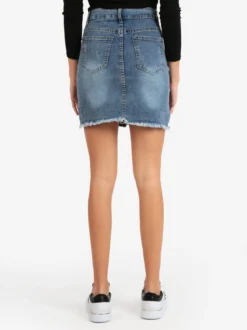 Solada Gonna corta in jeans con bottoni
