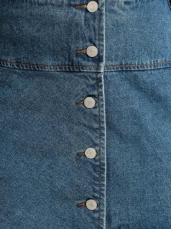 Solada Gonna di jeans a portafoglio con bottoni