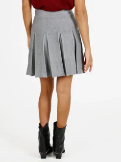 Solada Gonna donna a pighe in maglia - grigio