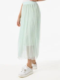 Solada Gonna midi da donna in tulle - acqua marina