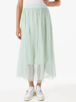 Solada Gonna midi da donna in tulle - acqua marina