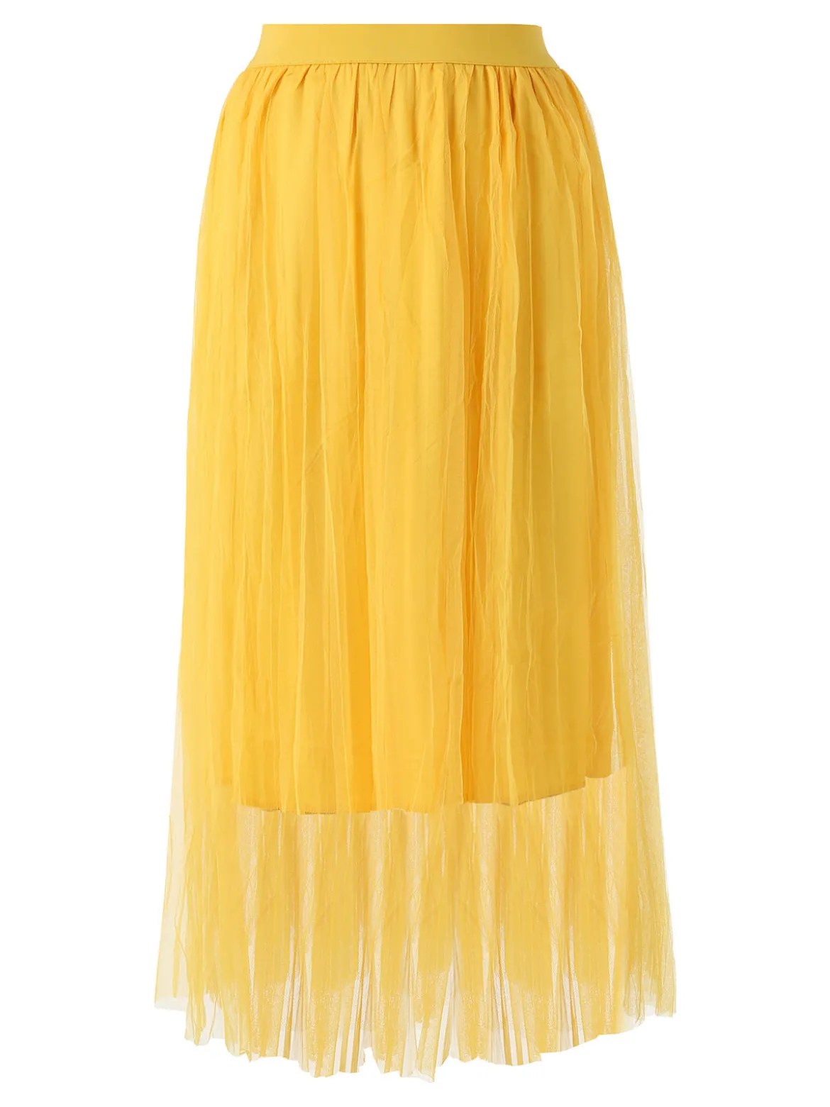 Solada Gonna midi da donna in tulle - giallo