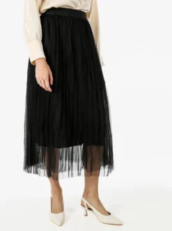 Solada Gonna midi da donna in tulle - nero