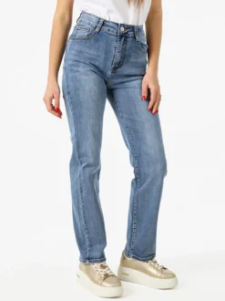 Solada Jeans donna a gamba dritta e vita alta taglie grandi - jeans