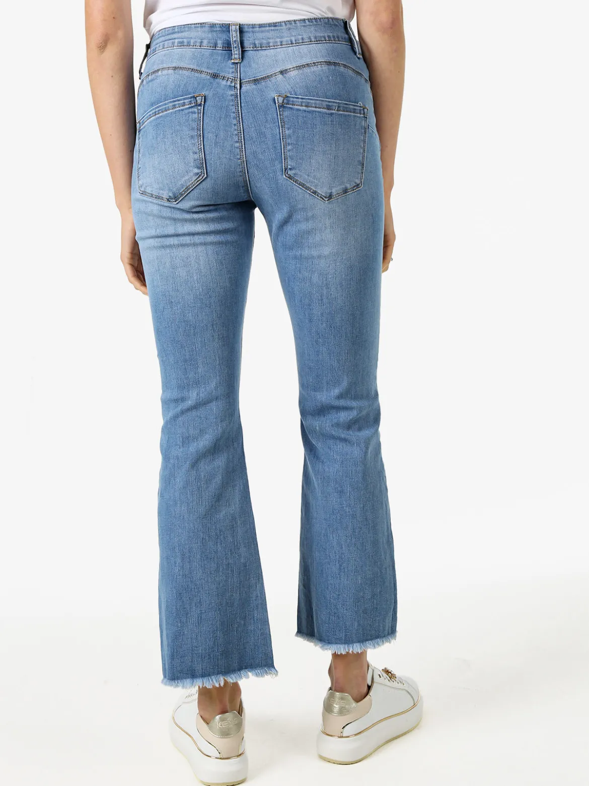Solada Jeans donna a zampa con finale sfrangiato - jeans
