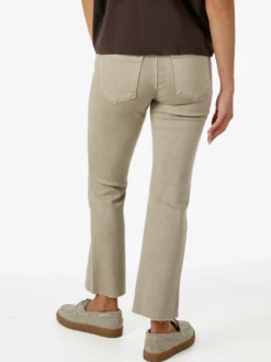 Solada Jeans donna cropped con finale taglio laser - khaki