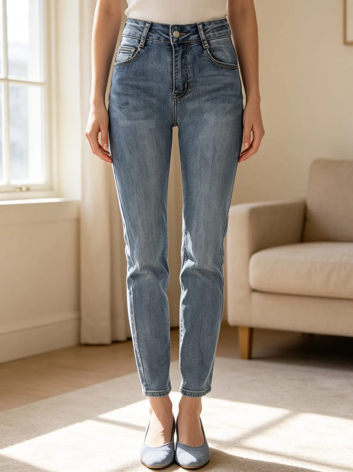 Solada Jeans donna slim fit a gamba dritta - jeans