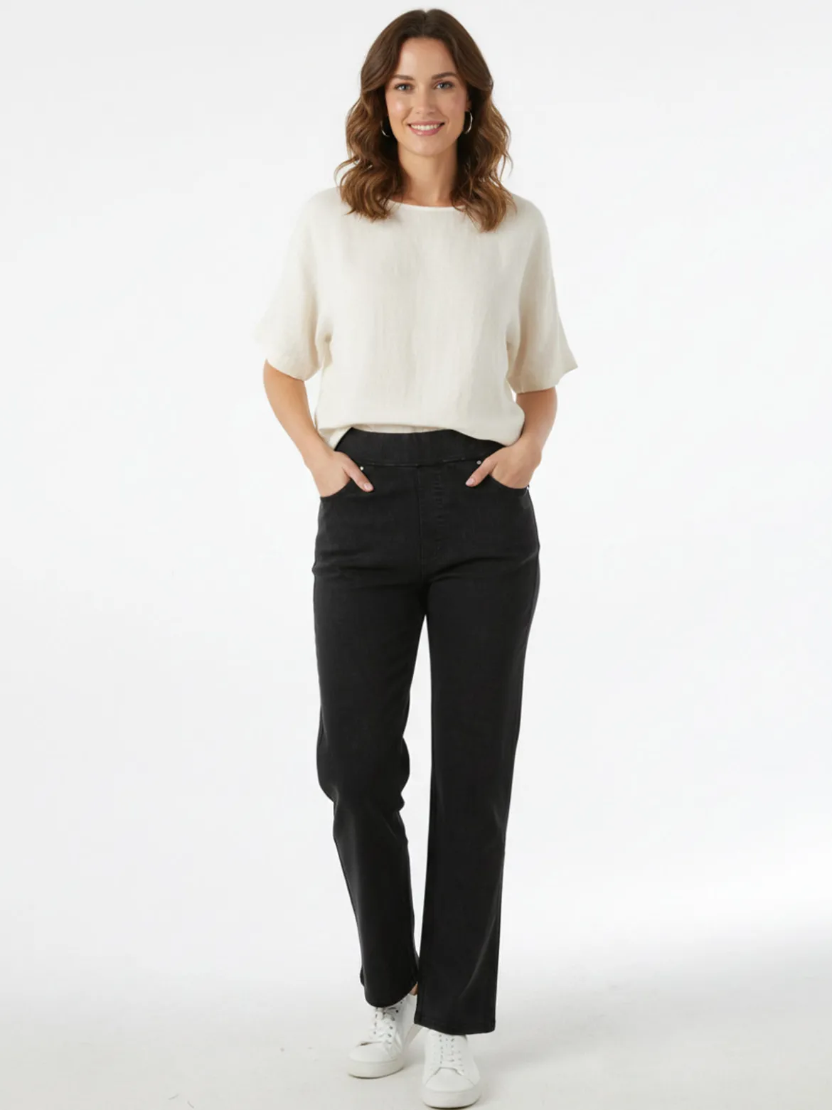 Solada Jeggings donna elasticizzati taglie grandi - nero