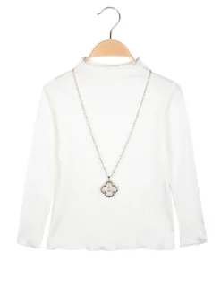 Solada Maglia da bambina accollata con collana