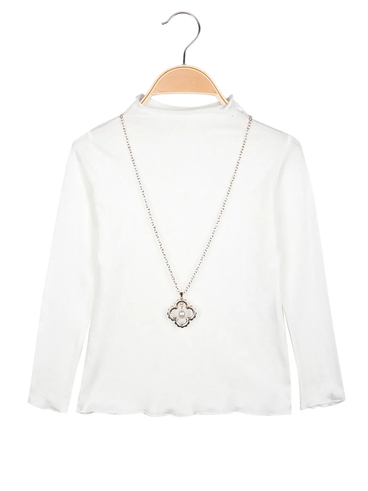Solada Maglia da bambina accollata con collana