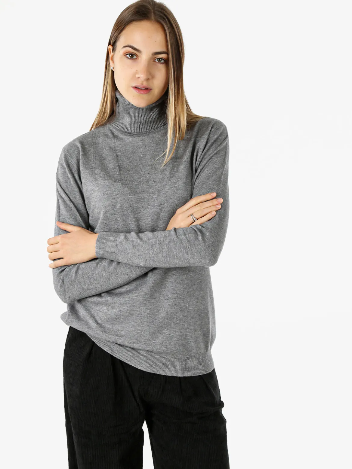 Solada Maglia dolcevita da donna - grigio