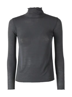 Solada Maglia dolcevita da donna in misto cashmere a maniche lunghe - moro