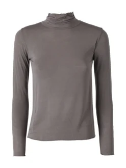 Solada Maglia dolcevita da donna in misto cashmere a maniche lunghe - fango