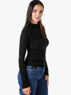 Solada Maglia donna accollata a maniche lunghe - nero