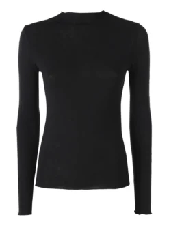Solada Maglia donna accollata a maniche lunghe - nero
