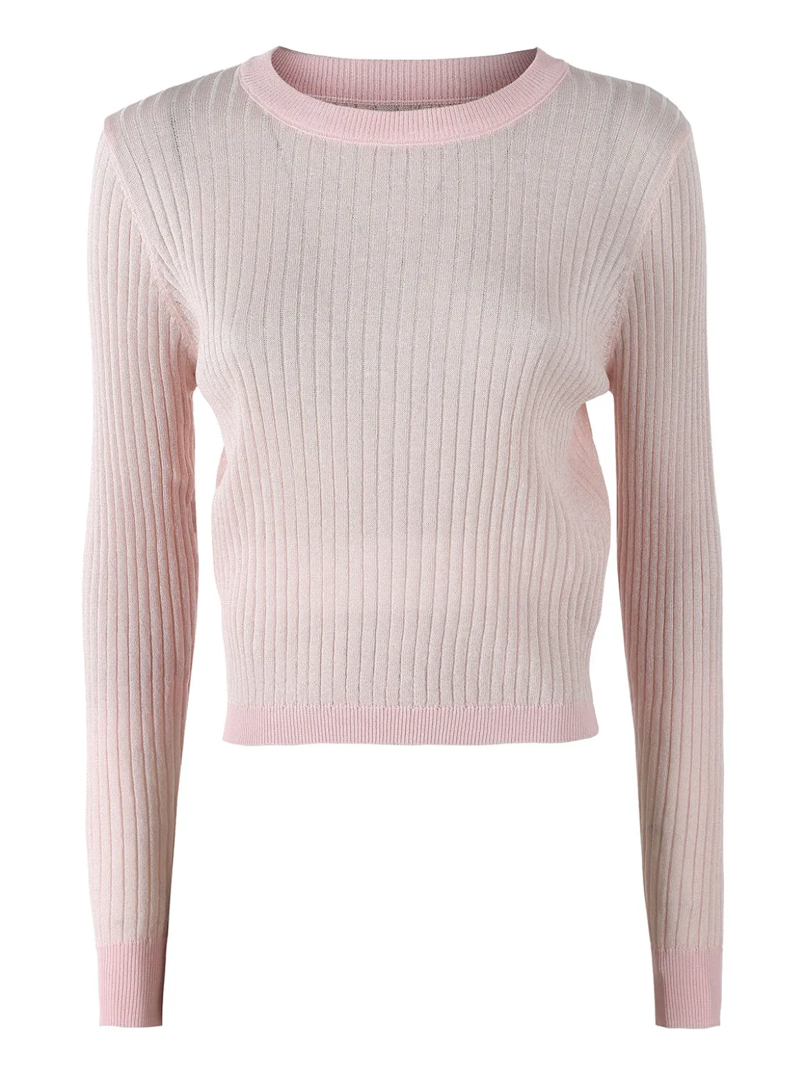 Solada Maglia donna a coste con lurex - rosa