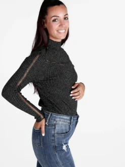 Solada Maglia donna a lupetto in lurex