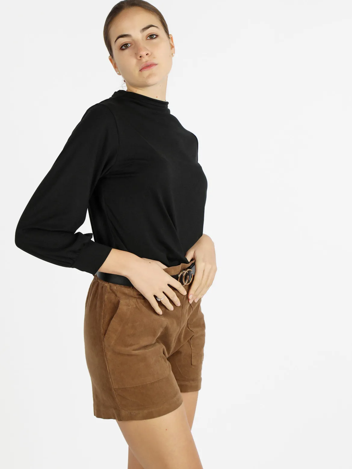 Solada Maglia donna a lupetto tinta unita