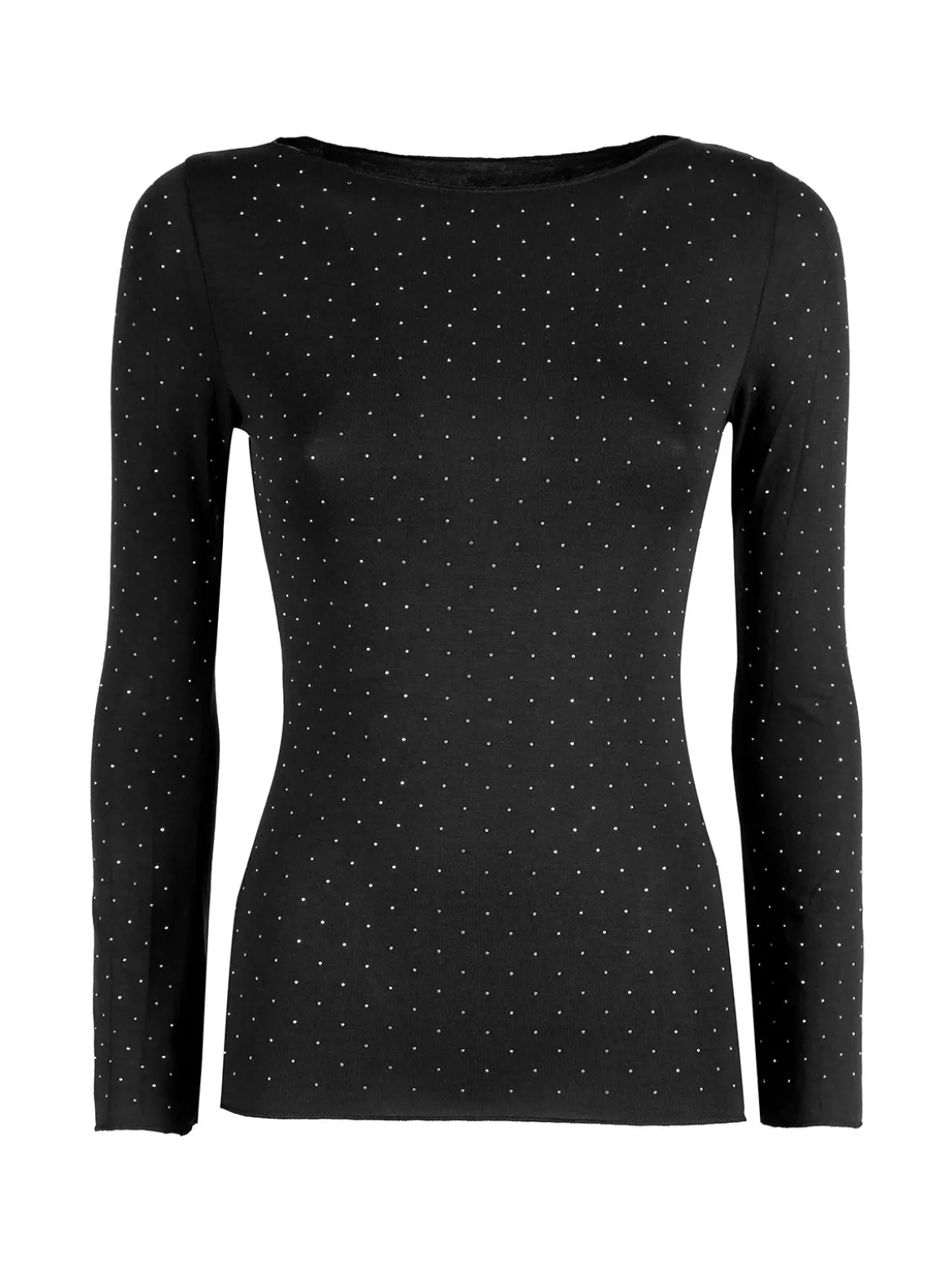 Solada Maglia donna a maniche lunghe con borchie - nero