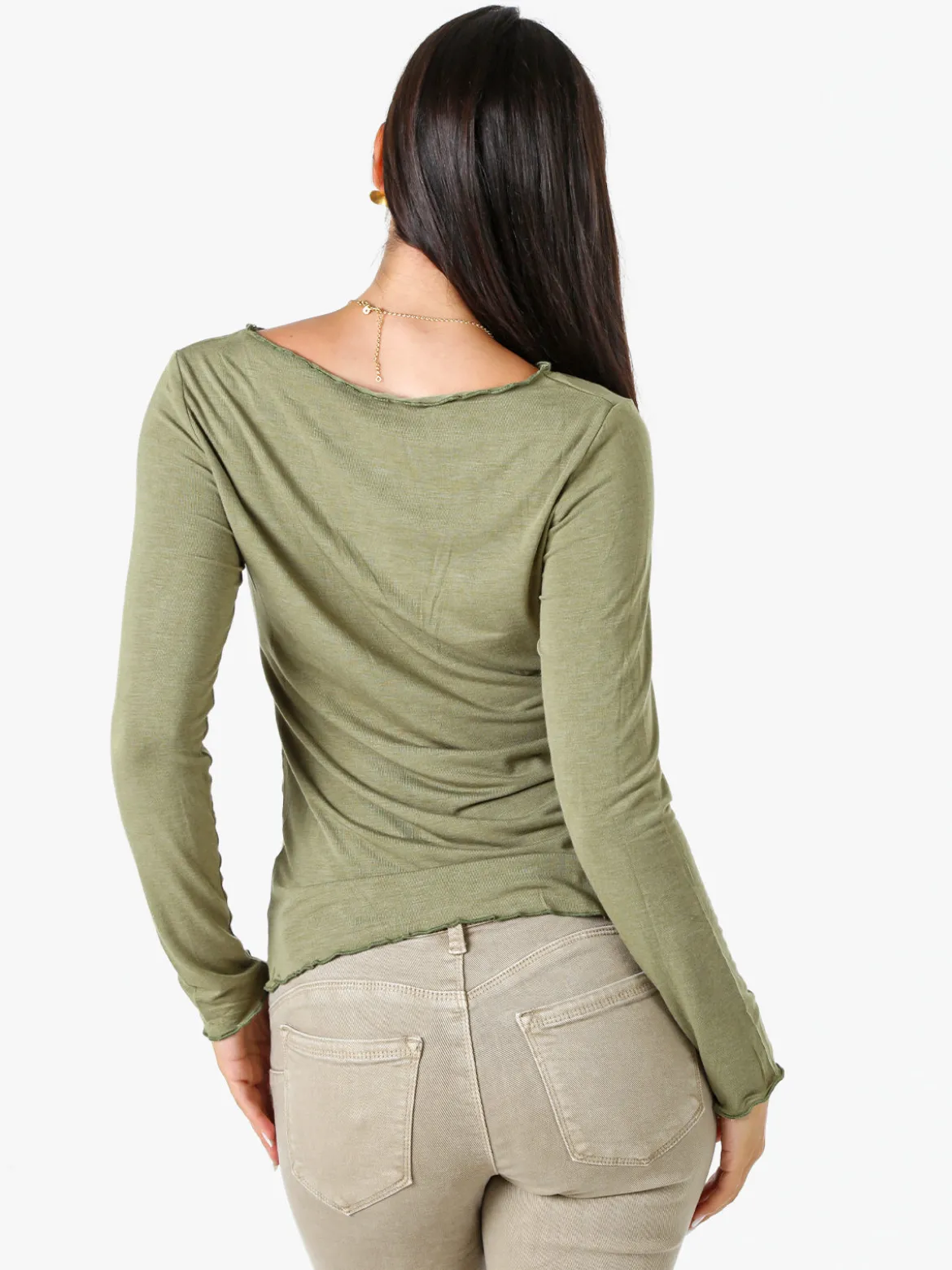 Solada Maglia donna a maniche lunghe con scollo a barchetta - bordeaux