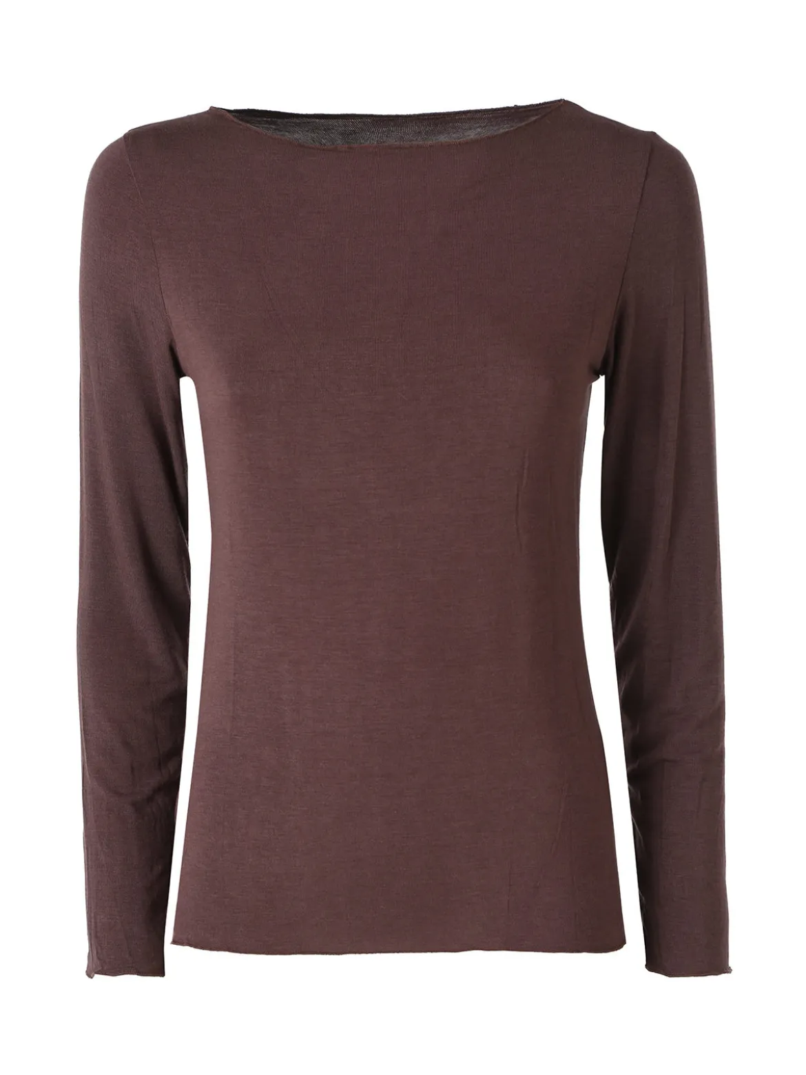 Solada Maglia donna a maniche lunghe con scollo a barchetta - moro