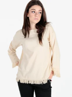 Solada Maglia donna con finale sfrangiato