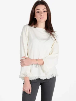 Solada Maglia donna con finale sfrangiato
